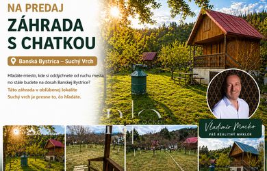 Na predaj záhrada s chatkou ,  Banská Bystrica - Suchý Vrch